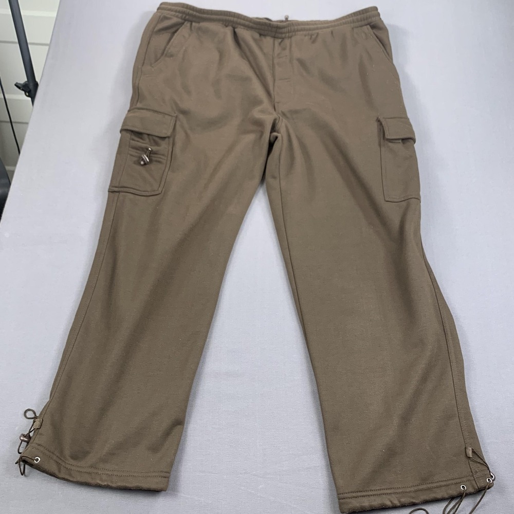 Raw Blue NuRealm Pants Mens 3XL Cargo‎ Pockets Drawstring Hem Outdoor Y2K Baggy